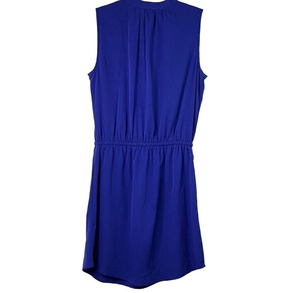 RD Style Women's Modest Royal Blue Tie Elastic Waist House Dress Size XS - Picture 4 of 9